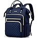 LOVEVOOK Laptop Backpack for Women, 17 inch Womens Backpack for School College with USB Port & Anti-theft Zipper, Large Computer Laptop Rucksack Casual Daypacks for Business Travel, Navy Blue