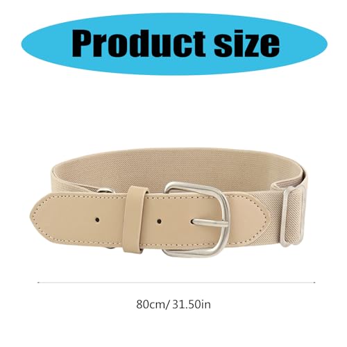 Solid Color Baseball Belt Softball Waist Belt Adjustable Waistband Classical Elastic Waistchain Belt For Teenagers Adult3