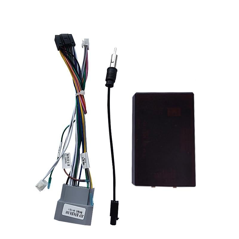 Car for Audio DVD Android 16PIN Power Cable Adapter with Canbus Box for Chrysler 300C 2004 2008 for Jeep Wrangler Power Wiring Harness