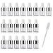 20Pack Set 1ML Glass Bottles with Glass Eye Dropper Dispenser for Sample Vial Small Essential Oil Bottle with Glass Eye Dropper, Colognes & Perfumes (Sliver-Clear)