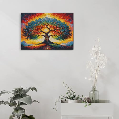 image for TaeYsck Tree of Life Stamped Cross Stitch Kits for Adults Beginners, C