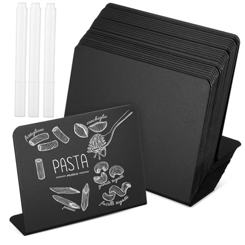 NUOBESTY 1set Mini Chalkboard Sign Writable Desktop Pens for Menu Stands Table Number Holders and