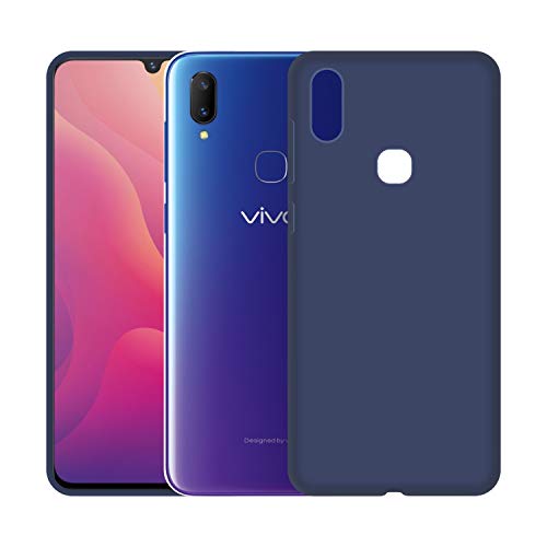 Image of Case Creation Luxurious OG Series for Vivo V11 / V11i Case Cover,Anti-Dirty Slim Case Frosted Matte Cute Candy TPU Raised Bezel (Splash of Color) Back Cover for VivoV11 / V11i -Navy Blue