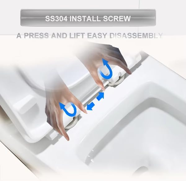 Image of B Backline Ceramic Comode Toilet /Siphonic Western Toilet With 10L In-Built Tank | Commode Soft Closing Toilet Seat - 12 inch Inch S Trap Outlet Is From Floor (White Gold Glossy) (7 Years Color Warranty)