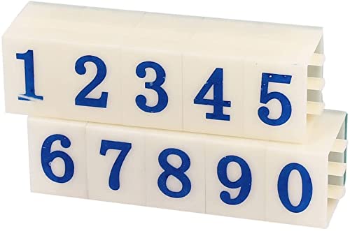 XYWHPGV Cabeza de goma desmontable 0-9 dígitos números arábigos conjunto de sellos de números(6f946 6bb89 e7ce8 0fd0d 1e406 7a6fc