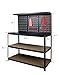 LAZYLAND 47 inch Multipurpose Workbench with Pegboard, Double Storage Platform and Tool Organizer for Garage Workshop