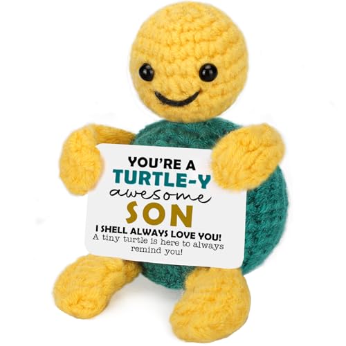 Christmas Son Gifts from Mom Dad, Crochet Turtle Birthday Gifts for...