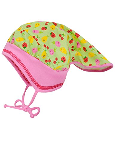 Preisvergleich Produktbild maximo Baby-Mädchen Kopftuchmütze Bindeband Mütze, Mehrfarbig (Apfelgrün / Rot - Früchte 31), 47