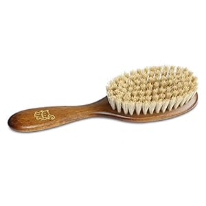Mars Coat King Bristle Cat Hair Brush Deshedding Tool – Pet Grooming Supplies for Furry, Shaggy, Loose Hair in all Breeds, Wooden Handle for Thick Coats – ¾” Bristles, 2″ Wide Head
