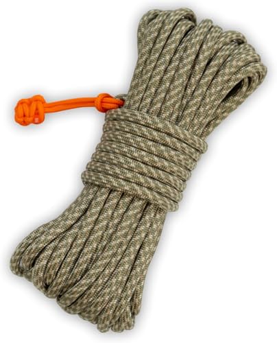 Titan Survival Patented Paracord 550-25ft, 100ft, 500ft & Color Options - 620LB Strength Survival Paracord Military Spec with 3 Strands - Heavy Duty Hank Cord for Camping & Outdoors with Firestarter