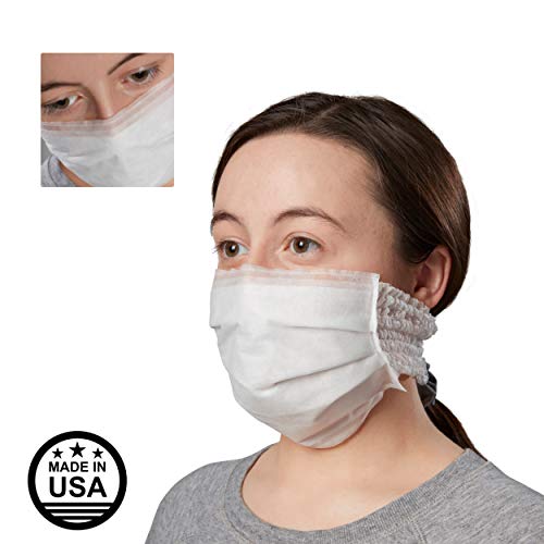 Disposable Face Masks. Made in the USA. Comfortable and Secure Wrap Around Face
