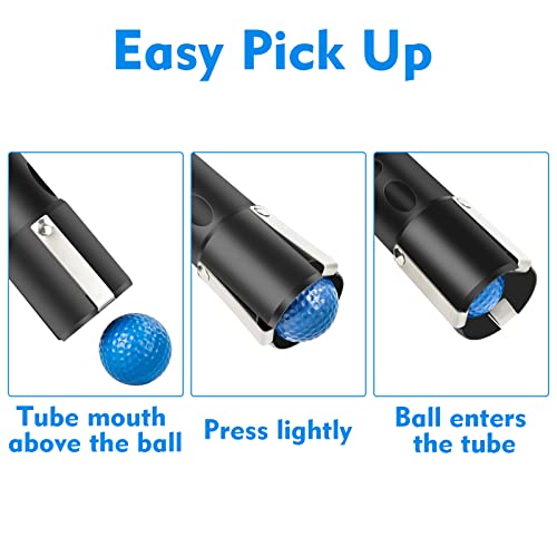 Golf Ball Retriever, Aluminium Golf Ball Picker Upper Tube, 34.25 Inch Golf Ball Shagger Grabber, Hold 20 Golf Balls Collector, Ball Retriever Tool Golf & Golf Gift For Men Women #TOP3
