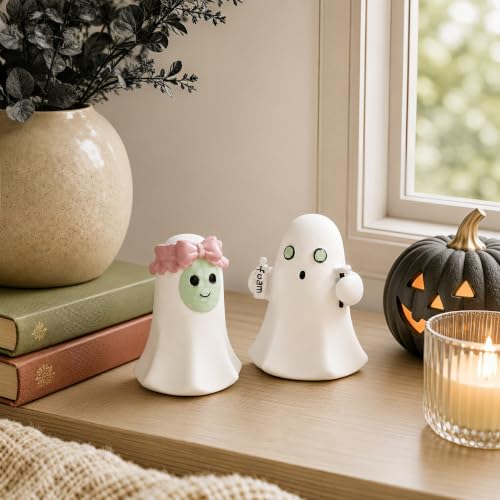 LFLKPY Halloween Ghost Decor Set of 2, Cute Ghost Figurines - image 6