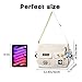 Fashion Crossbody Bag with Cute Accessories Nylon Casual Messenger Bag with Pendant Lightweight Handbag Travel Daypacks (White)