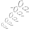 5 Pairs Stainless Steel Huggie Hinged Hoop Earrings for Men and Women, Silver Small Hoops 8MM-16MM, Piercing Jewelry #1