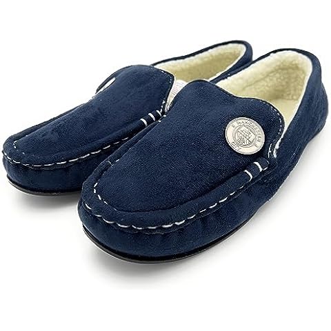 Man City FC Navy Moccasin Slippers Cover