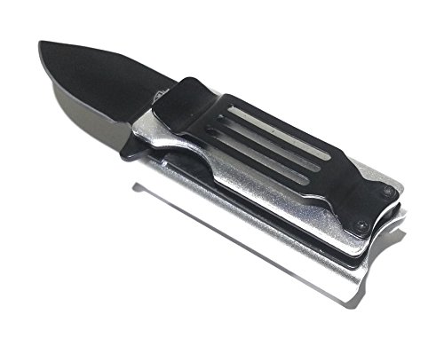 KS Lighter Holder With Spring Assist Knife Lighter Case (Lighter Not Included) (Silver)