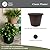 The HC Companies Classic Round Plastic Plant Pot w/Rolled Rim - Lightweight & UV Resistant Flower Pot for Herbs & More - Outdoor & Indoor Plant Pots w/Drainage (24 inch Chocolate, Pack of 1)