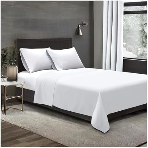 Luxury Polycotton Flat Sheet Double Bedding Cover