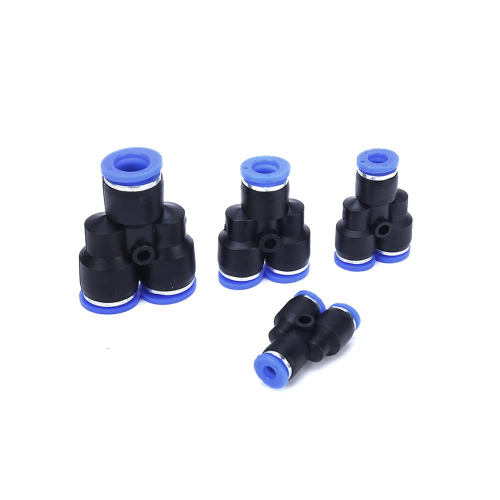 ezqnirk 1PCS Pneumatic Fittings PY Reducing Connector Quick Connector Air Fitting,OD 8mm