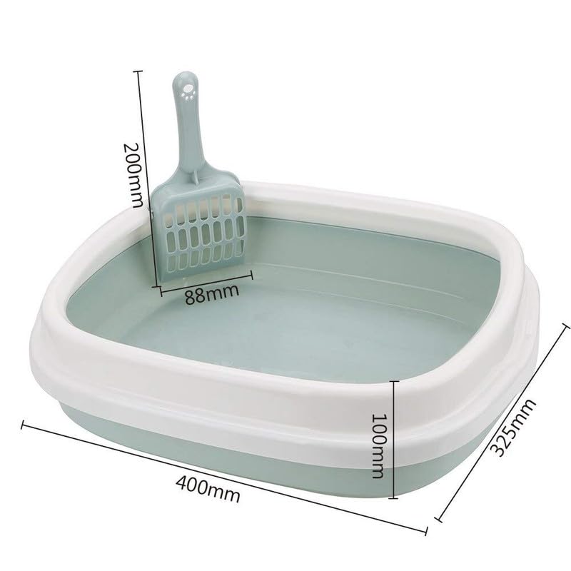 Image of Pets Empire Cat Litter Box Tray with Free Scooper | Toilet Training for Kitten and Puppies | Semi Closed Design and Durable Quality | Litter Tray for All Cat & Kitten Breeds | Pink