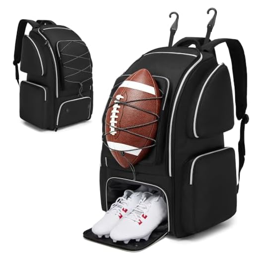 Durable Football Gear Backpack with Shoe Compartment