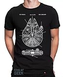 Camiseta Millenium Falcon Han Solo Star Wars Camisa Geek Tamanho:GG;Cor:Preto