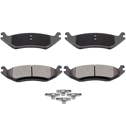 Image of SCITOO D967 Rear Semi-Metallic Brake Pads Sets & Hardware - Fit For Chrysler Aspen 2007-2009, Dodge Durango /Ram 1500, Ram 1500 Classic 2019-2021