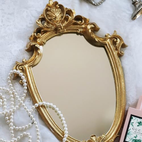 Miroir doré en résine avec surface claire haute définition