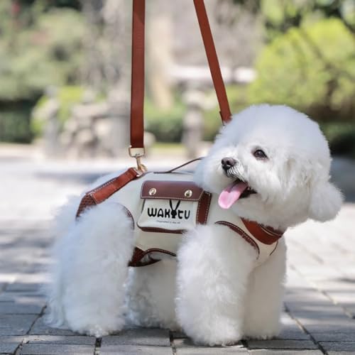 Wakytu Dog Lift Harness Dog Carrier VES Harness Adjustable Leash with Small Puppy Treat Bag,Fits Most Cars,XS - Image 2