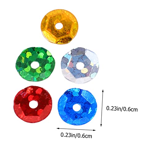 EXCEART 3 Pacotes Lantejoulas Côncavas a Material De Bricolage Tricotar Lantejoulas Soltas Aplique D