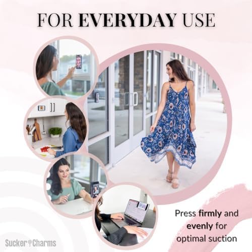 Miniatura 6 de Soporte de teléfono con ventosa extraíble y reutilizable (pendiente de patente rosa-a-Licious)