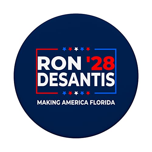Desantis 2028 President Ron Desantis 2028 Pro Desantis 2028 PopSockets Swappable PopGrip, Black - Image 3