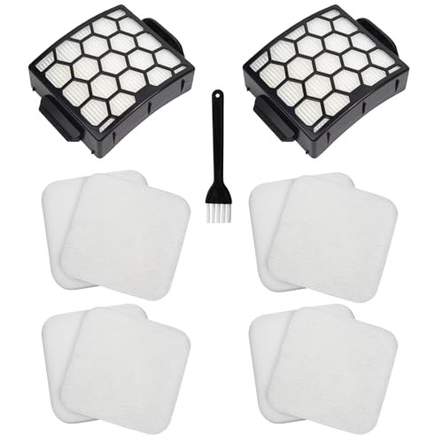 Image of Filter Replacement for Shark LA300 LA301 LA322 LA351 LA500 LA502 LA555 LA360 LA362 LA401 LA455 LA702 Rotator Lift-Away ADV DuoClean PowerFins Upright Vacuum, Part XFFK320 & XHF320 2 HEPA 4 Foam