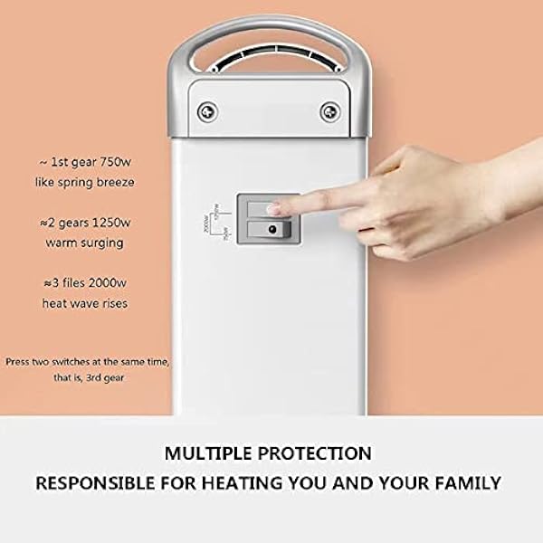 AXOIN Termoventilatore da 2000 Watt Risparmio energetico, Riscaldamento Elettrico Risparmio energetico, Riscaldamento a convettore, Riscaldamento a convettore - Riscaldatore Mobile, Riscaldamento