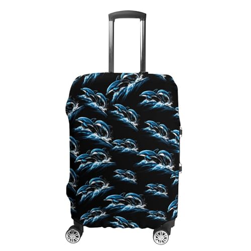 Dolphins Luggage Covers Suitcase Protector Case Fits 19-32 Inch M