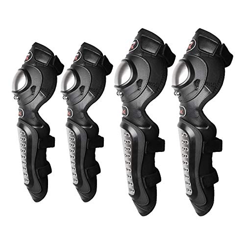 GDM Motorcycle Knee Pads, Shin Protectors & Elbow Guards Protective Gear set Unisex Adult