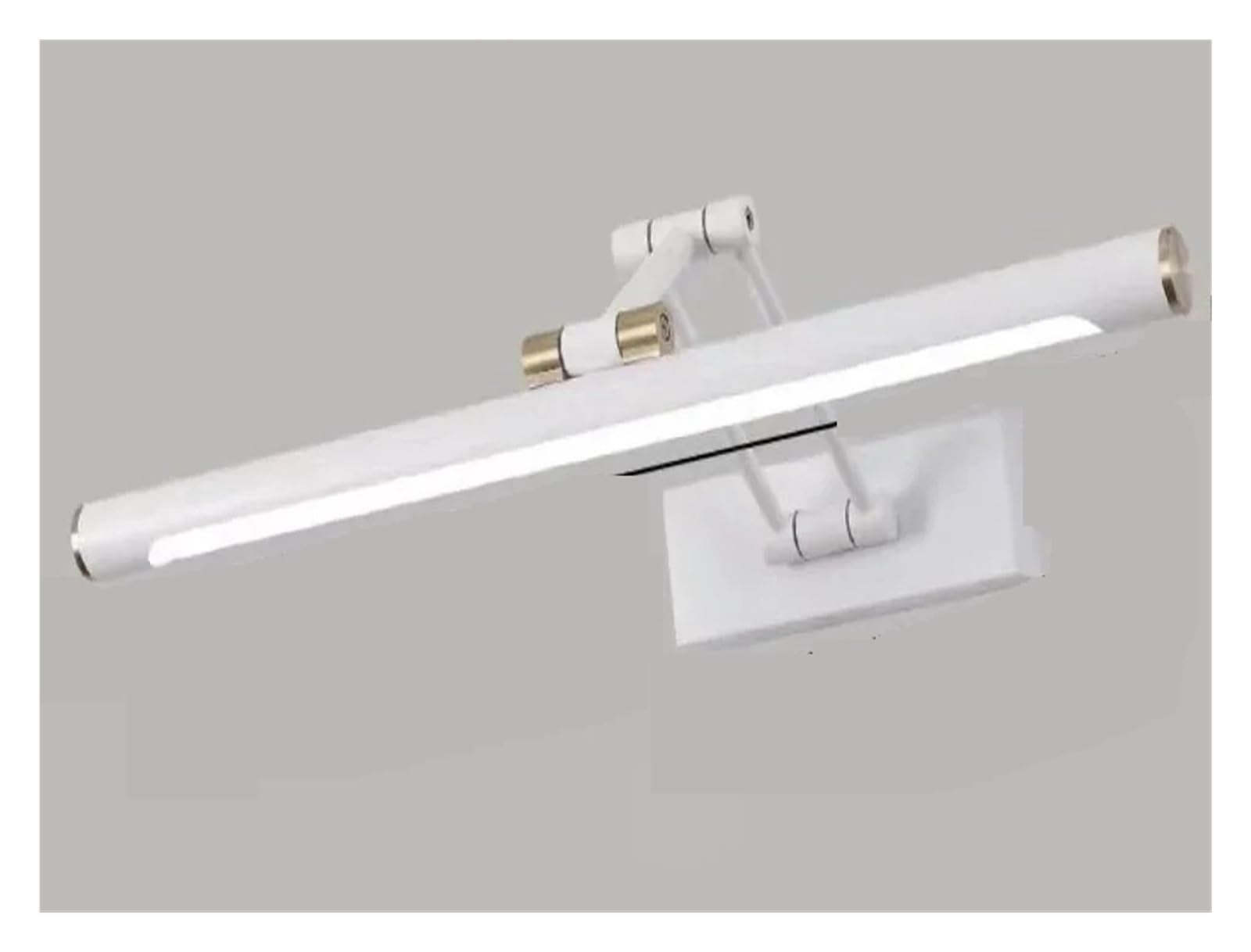 Luce frontale for specchio da bagno, pieghevole, telescopica, regolabile, striscia LED for doccia, luce di riempimento for trucco Flessibile(Warm,WHITE_43CM)
