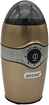 Joystar Electric Coffee Grinder - Stainless Steel - 3oz Capacity with Easy On/Off Button for Coffee Espresso Latte Mochas, Noiseless Operation, with Spoon