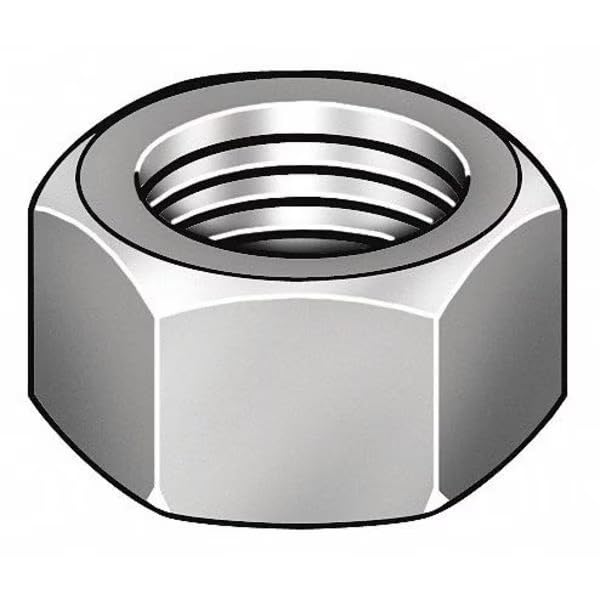 Heavy Hex Nut, 3/4"-10, Steel, Grade C, Black Oxide, 3/4 in Ht, 25 PK