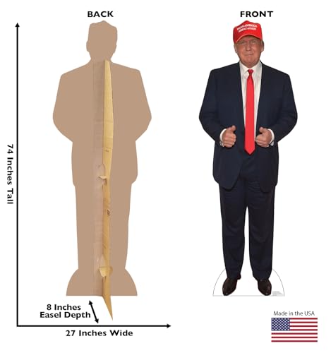 Image of Cardboard People Donald Trump Life Size Cardboard Cutout Standup