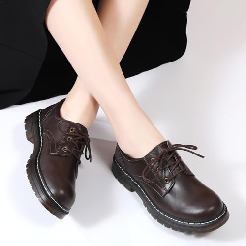 Women's Oxfords Lace Up Business Formal Dress Shoes Platform Oxford Shoes Slip Resistant Service Boots for Women Ladies Grils - Image 6
