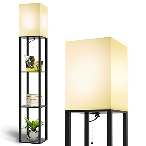 Buy MOFFE Column Floor Lamp with Shelves, Modern Shelf Floor Lamp with