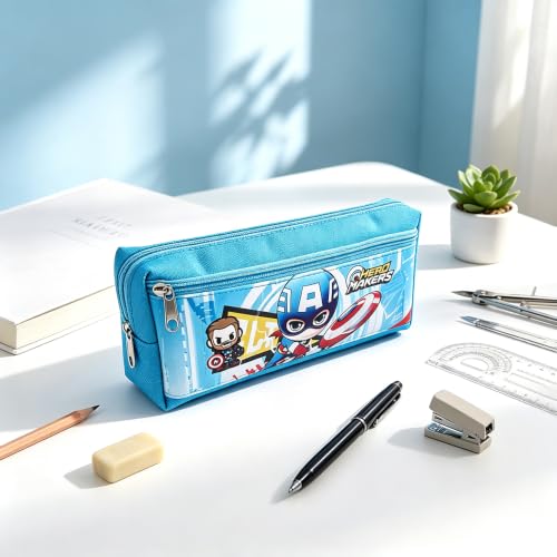 ACZHHZC Cute Anime Pencil Case, Funny Cartoon Pen Pouch, Sturdy Zipper Portable Kawaii Stationery Organizer Bag for Men and Women (ca) — view 5