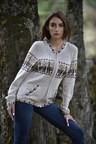Image of Gamboa Alpaca Cardigan Sweater Women Winter Autumn Sweaters Lightweight
