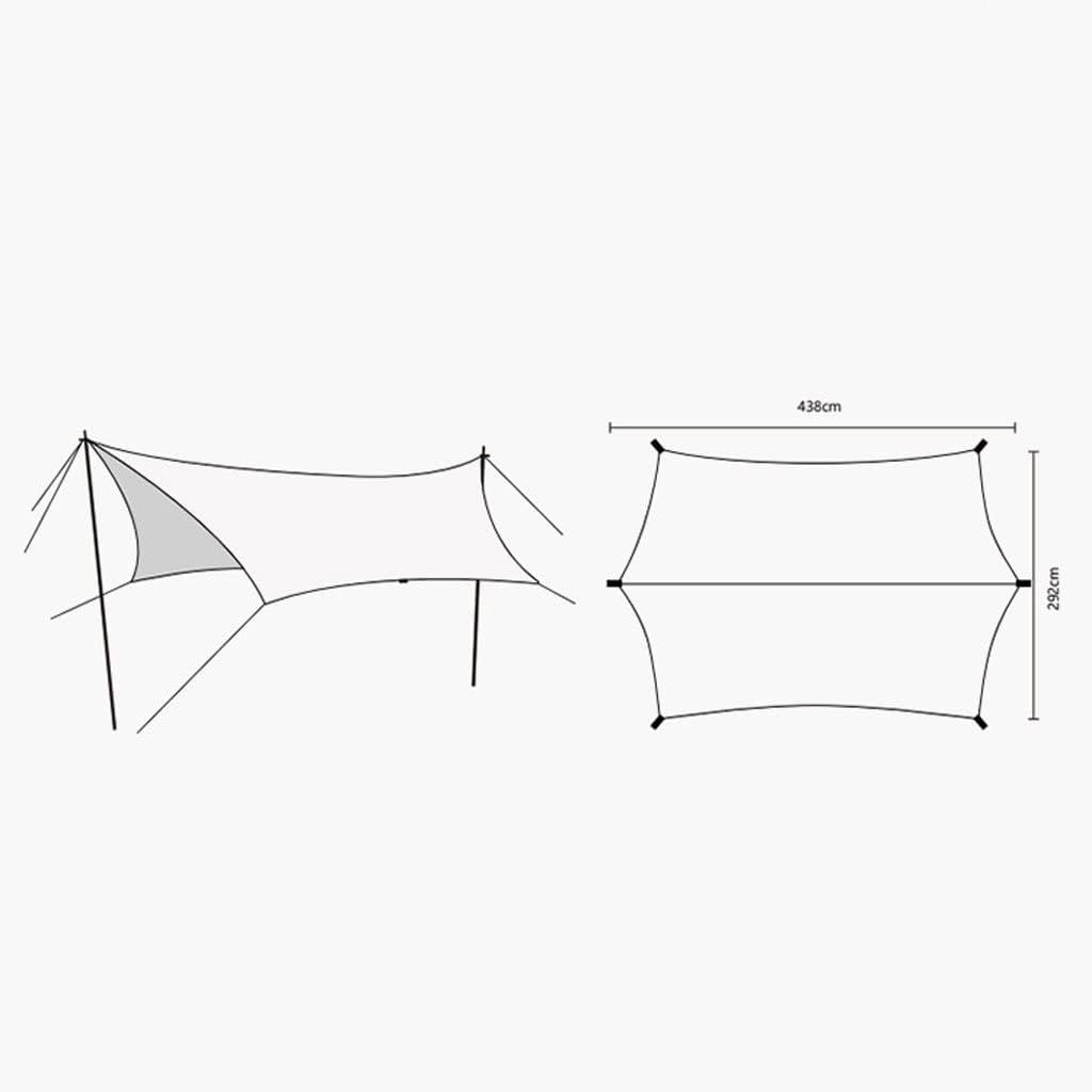 Tent Tarp Outdoor Camping Tarp Portable Waterproof Rain Fly Tent Tarp for Camping Hiking Tent Tarp (Color : White, Size : Small)