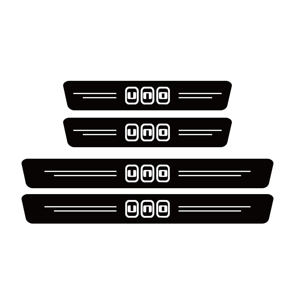 Sdyayfge Normal 4Pcs Kick Plates Car Door Sill Protector,For Fiat Uno