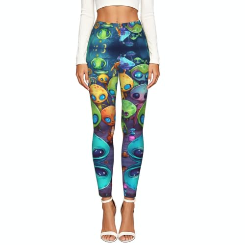 Leggings de compresión para mujer con estampado de astronauta 2