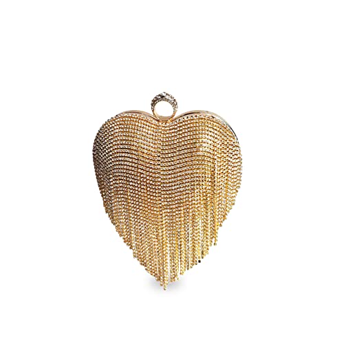 CORIOS Bolso de Noche para Mujer Embrague de Cristal Borla Bolso ...