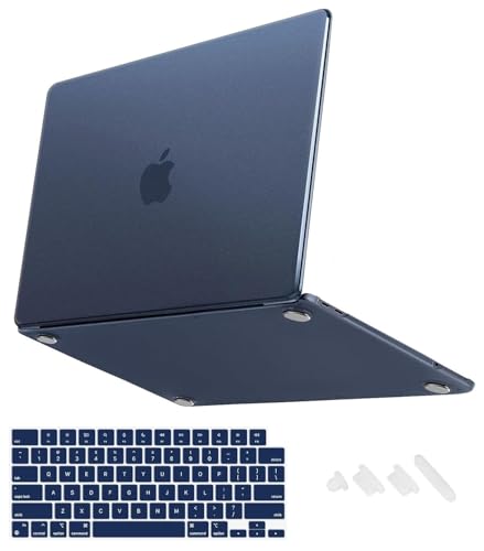 Image of Midkart Matte Finish Case Compatible with MacBook Neo 13 inch 2026 Release Model A3404 A18 Pro Chip Ultra Thin 3 in 1 Kit Exact Fit Fingerprints Resistant Protective Hard Shell Cover, Indigo Clear